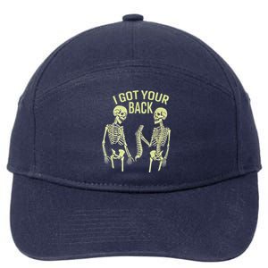 I Got Your Back Halloween Skeleton Skull Sarcastic 7-Panel Snapback Hat