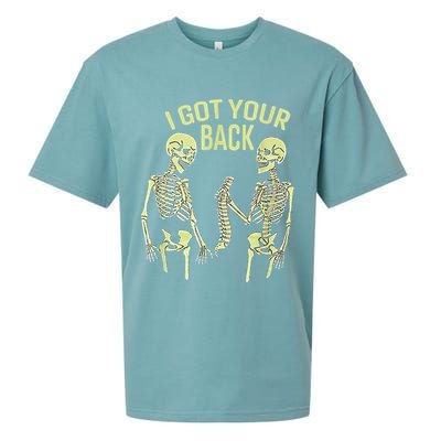I Got Your Back Halloween Skeleton Skull Sarcastic Sueded Cloud Jersey T-Shirt