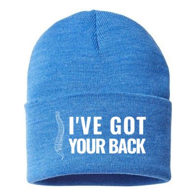 Ive Got Your Back Anatomy Funny Chiropractor Orthopedic Meaningful Gift Sustainable Knit Beanie