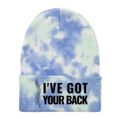 Ive Got Your Back Anatomy Funny Chiropractor Orthopedic Meaningful Gift Tie Dye 12in Knit Beanie