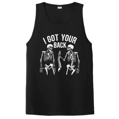 I Got Your Back Funny Skeleton Spine Halloween Costume PosiCharge Competitor Tank