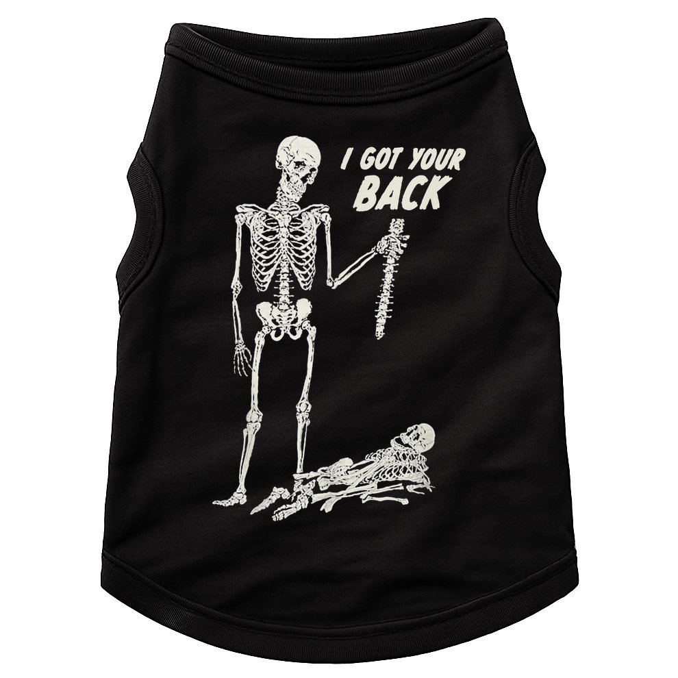 I Got Your Back Halloween Skeleton Skull Sarcastic Doggie Tank