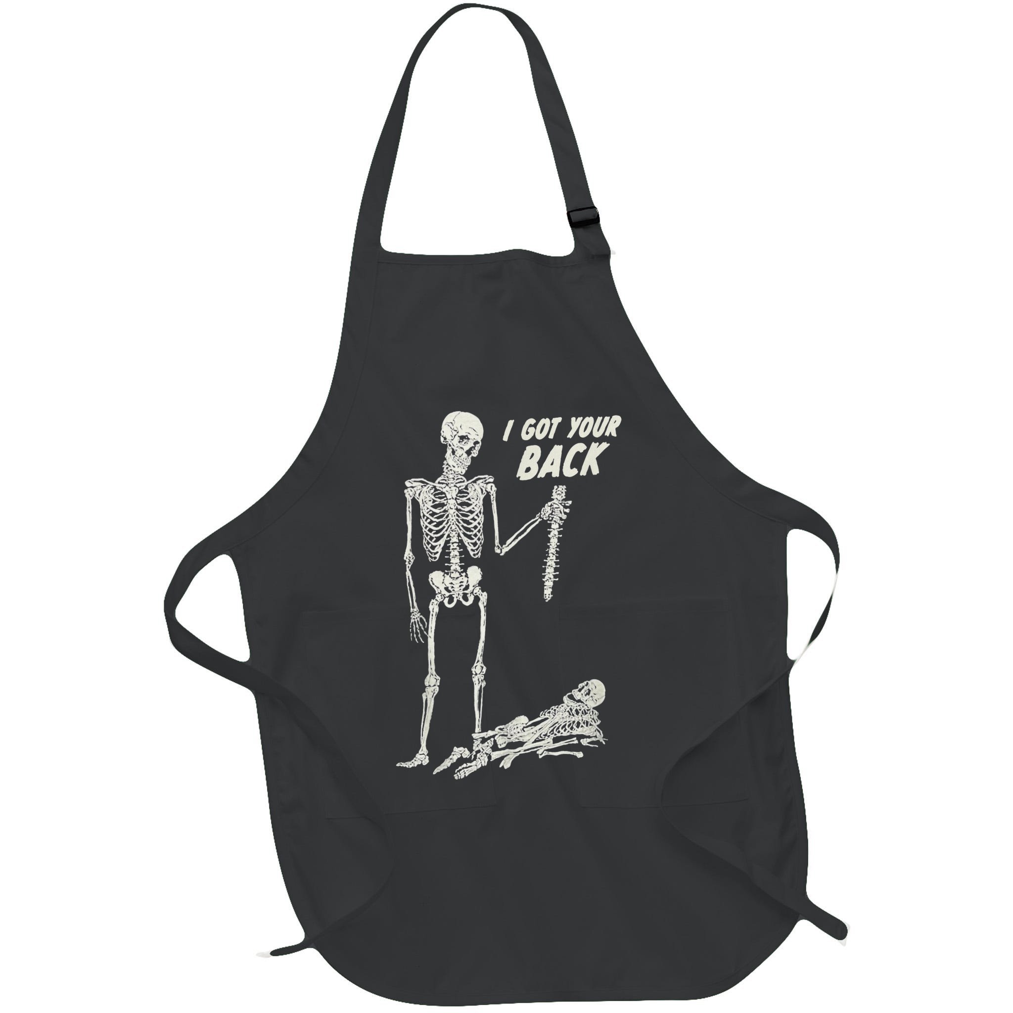 I Got Your Back Halloween Skeleton Skull Sarcastic Apron