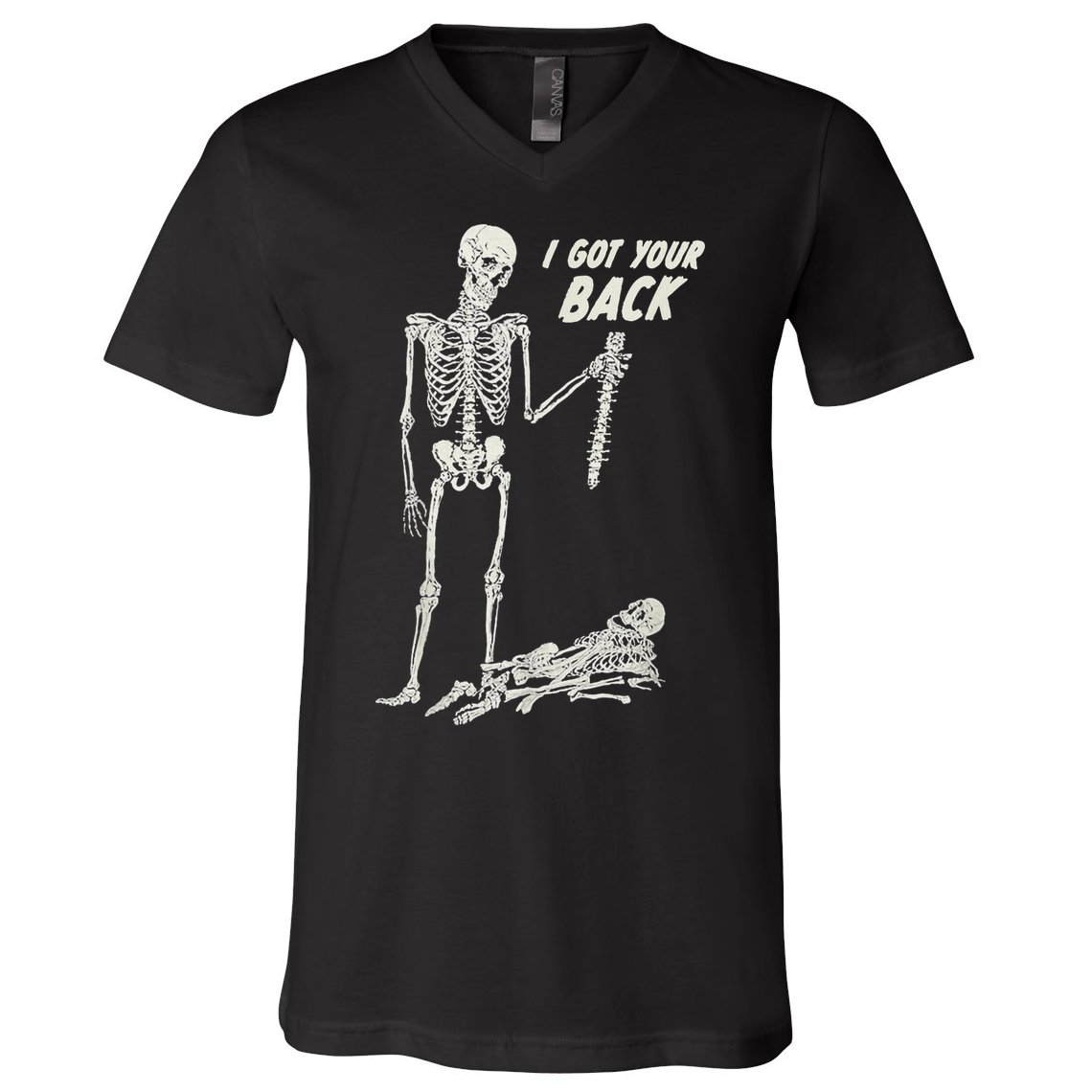 I Got Your Back Halloween Skeleton Skull Sarcastic V-Neck T-Shirt