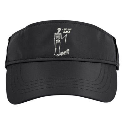 I Got Your Back Halloween Skeleton Skull Sarcastic Adult Drive Performance Visor