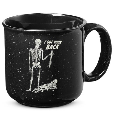 I Got Your Back Halloween Skeleton Skull Sarcastic 15oz Campfire Ceramic Mug