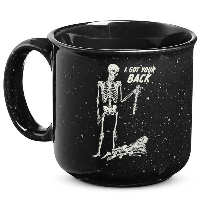 I Got Your Back Halloween Skeleton Skull Sarcastic 15oz Campfire Ceramic Mug