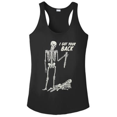 I Got Your Back Halloween Skeleton Skull Sarcastic Ladies PosiCharge Competitor Racerback Tank