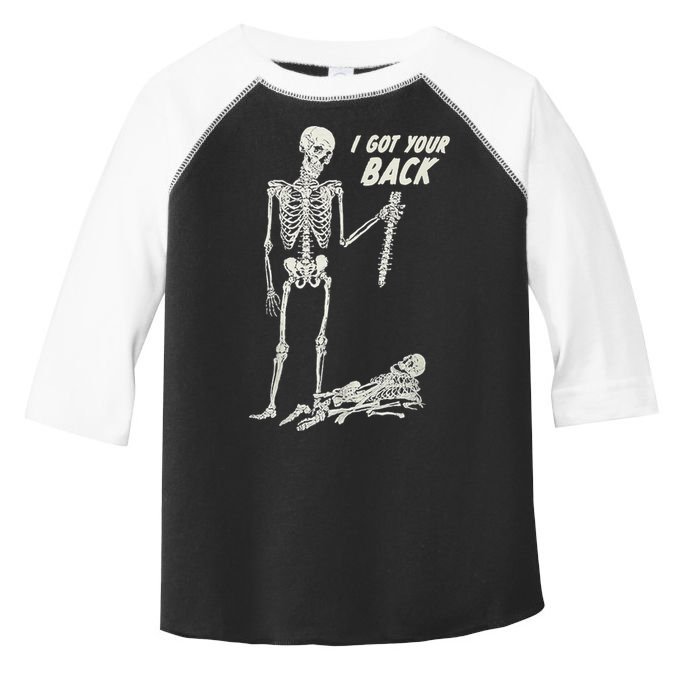 I Got Your Back Halloween Skeleton Skull Sarcastic Toddler Fine Jersey T-Shirt