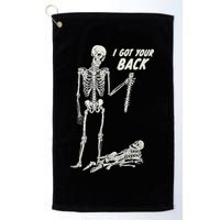 I Got Your Back Halloween Skeleton Skull Sarcastic Golf Towel
