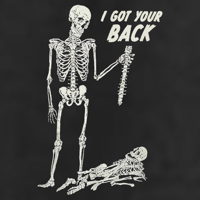 I Got Your Back Halloween Skeleton Skull Sarcastic Golf Towel