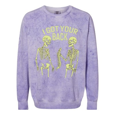 I Got Your Back Halloween Skeleton Skull Sarcastic Colorblast Crewneck Sweatshirt