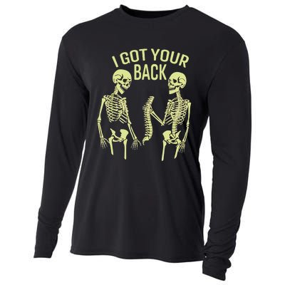 I Got Your Back Halloween Skeleton Skull Sarcastic Cooling Performance Long Sleeve Crew