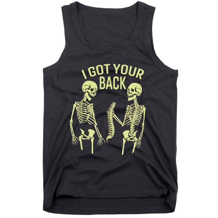 I Got Your Back Halloween Skeleton Skull Sarcastic Tank Top