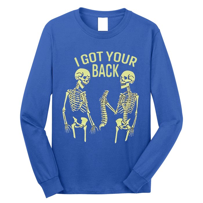 I Got Your Back Halloween Skeleton Skull Sarcastic Long Sleeve Shirt