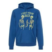 I Got Your Back Halloween Skeleton Skull Sarcastic Premium Hoodie