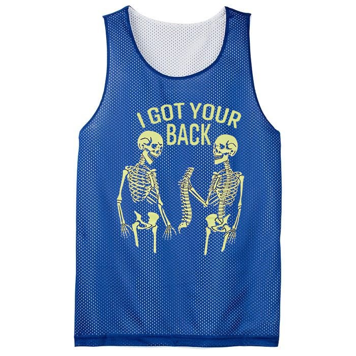 I Got Your Back Halloween Skeleton Skull Sarcastic Mesh Reversible Basketball Jersey Tank