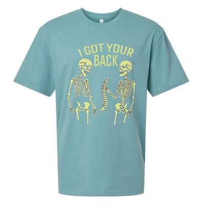 I Got Your Back Halloween Skeleton Skull Sarcastic Sueded Cloud Jersey T-Shirt