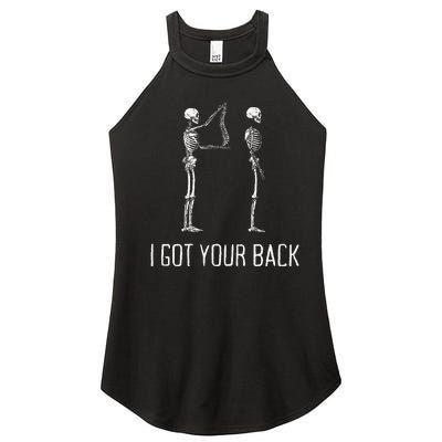 I Got Your Back Funny Skeleton Women’s Perfect Tri Rocker Tank