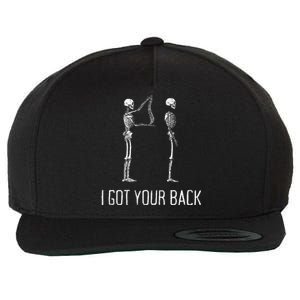 I Got Your Back Funny Skeleton Wool Snapback Cap