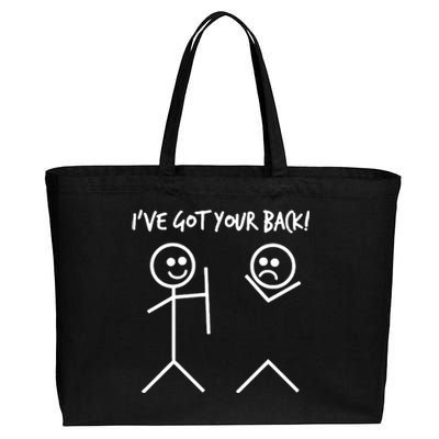 I'VE GOT YOUR BACK FUNNY Cotton Canvas Jumbo Tote