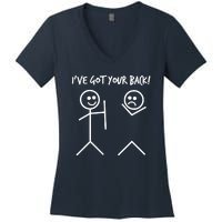 I'VE GOT YOUR BACK FUNNY Women's V-Neck T-Shirt