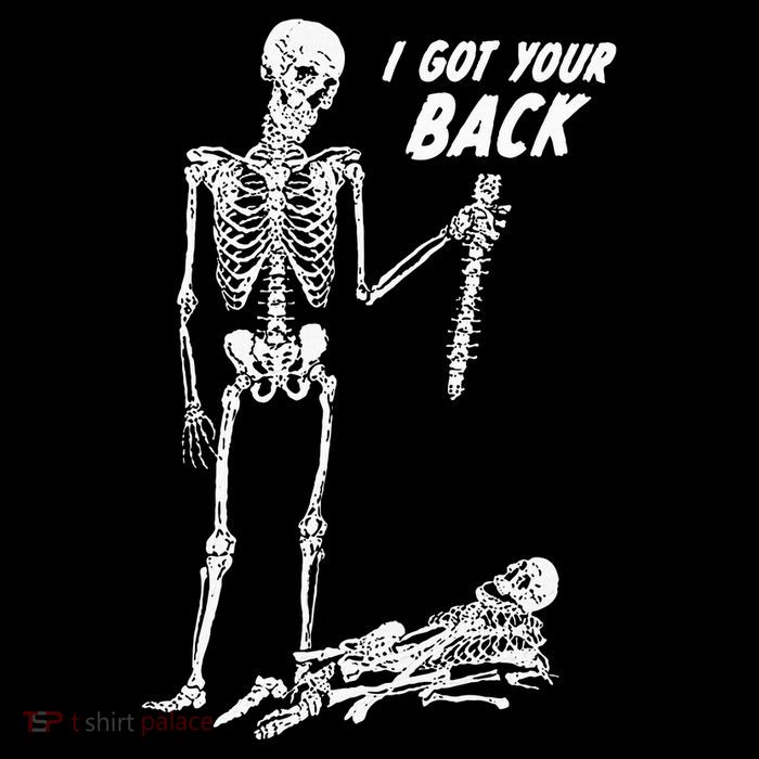 I Got Your Back Halloween Skeleton Skull Sarcastic Tall T-Shirt