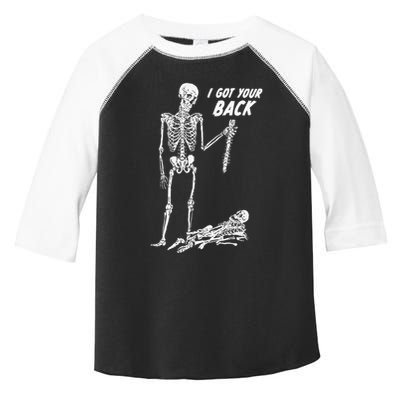 I Got Your Back Halloween Skeleton Skull Sarcastic Toddler Fine Jersey T-Shirt