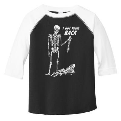 I Got Your Back Halloween Skeleton Skull Sarcastic Toddler Fine Jersey T-Shirt