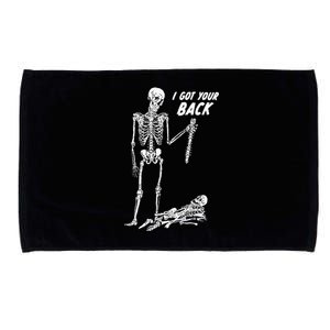 I Got Your Back Halloween Skeleton Skull Sarcastic Microfiber Hand Towel