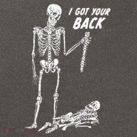 I Got Your Back Halloween Skeleton Skull Sarcastic Cotton Canvas Backpack