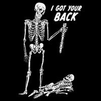 I Got Your Back Halloween Skeleton Skull Sarcastic 7-Panel Snapback Hat