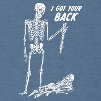 I Got Your Back Halloween Skeleton Skull Sarcastic Garment-Dyed Sweatshirt