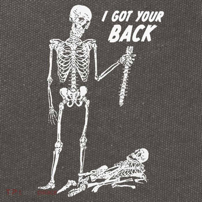 I Got Your Back Halloween Skeleton Skull Sarcastic Cotton Canvas Backpack