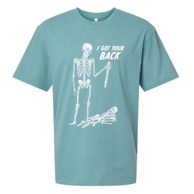 I Got Your Back Halloween Skeleton Skull Sarcastic Sueded Cloud Jersey T-Shirt