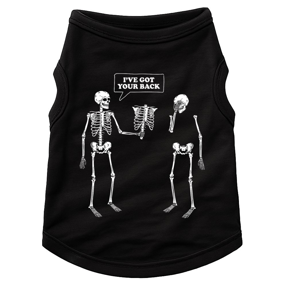 Ive Got Your Back | Funny Skeleton Pun Doggie Tank
