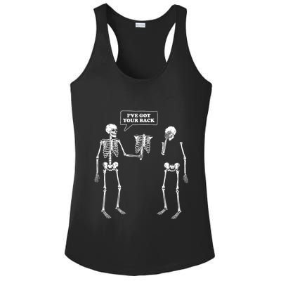 Ive Got Your Back | Funny Skeleton Pun Ladies PosiCharge Competitor Racerback Tank