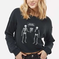 Ive Got Your Back | Funny Skeleton Pun Cropped Pullover Crew