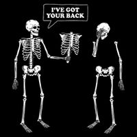 Ive Got Your Back | Funny Skeleton Pun Short Acrylic Beanie