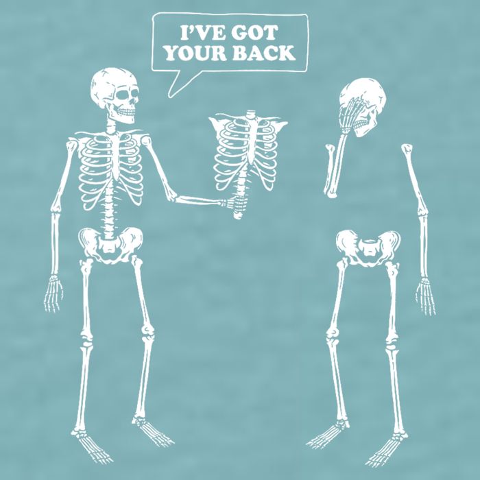 Ive Got Your Back | Funny Skeleton Pun Sueded Cloud Jersey T-Shirt