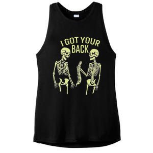 I Got Your Back Halloween Skeleton Skull Sarcastic Ladies PosiCharge Tri-Blend Wicking Tank