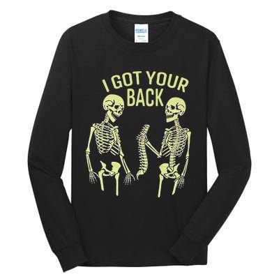 I Got Your Back Halloween Skeleton Skull Sarcastic Tall Long Sleeve T-Shirt