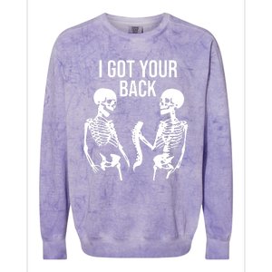 I Got Your Back Funny Skeleton Colorblast Crewneck Sweatshirt