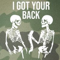 I Got Your Back Funny Skeleton Legacy Tie Dye Trucker Hat
