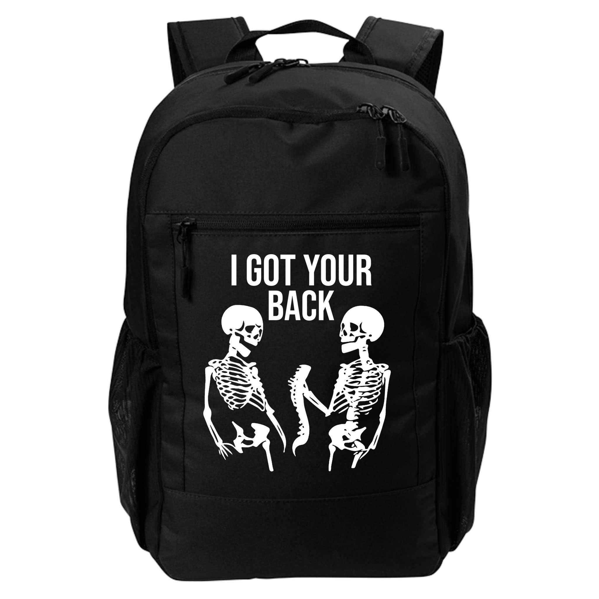 I Got Your Back Funny Skeleton Backpack