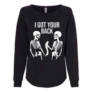 I Got Your Back Funny Skeleton Womens California Wash Sweatshirt