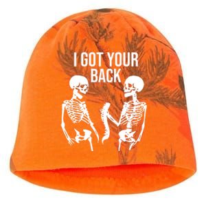 I Got Your Back Funny Skeleton Kati - Camo Knit Beanie