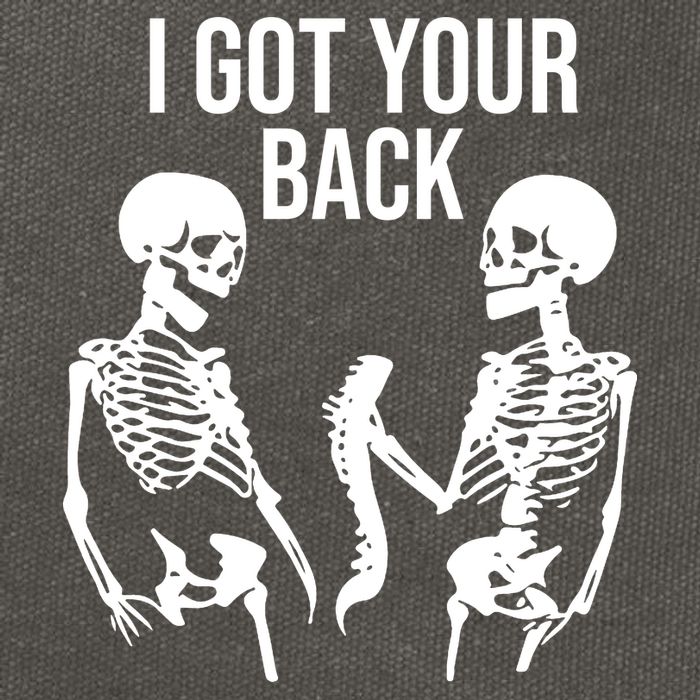 I Got Your Back Funny Skeleton Cotton Canvas Backpack