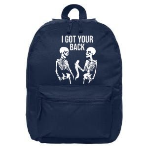 I Got Your Back Funny Skeleton 16 in Basic Backpack