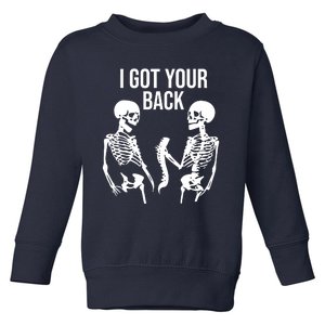 I Got Your Back Funny Skeleton Toddler Sweatshirt